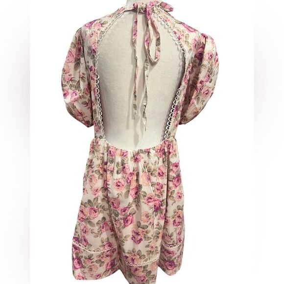 NWT For Love & Lemons Milani Floral Babydoll Mini Dress womens size 1x‎ - Picture 8 of 15